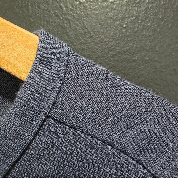 J. Jill Blue Wrap Rayon Blend Long Sleeve Top Blouse Balletcore NWOT - Picture 4 of 11